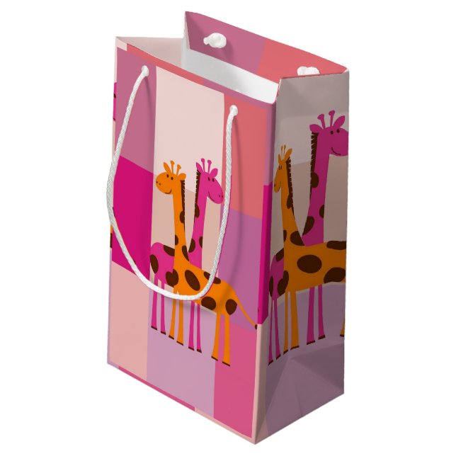 Sacola Para Presentes Pequena Dia de as mães Gift Bag Giraffe (Verso inclinado)
