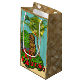 Sacola Para Presentes Pequena Dia de Natal havaiano de Tiki Mele Kalikimaka