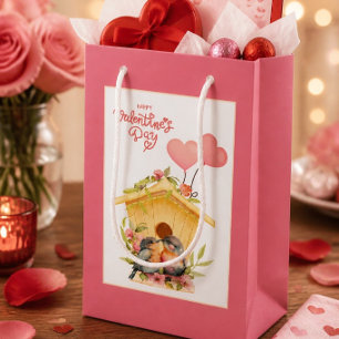 Sacola Para Presentes Pequena Dia de os namorados de ave pequeno Saco para prese