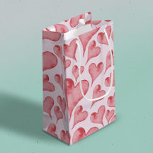 Dia de os namorados Whimsical Watercolor Hearts