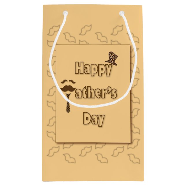 Sacola Para Presentes Pequena Dia de os pais Feliz (Verso)