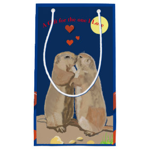 Sacola Para Presentes Pequena Dia do Namorados de Cachorro da Prairie