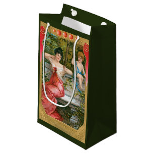 Sacola Para Presentes Pequena Dia dos Namorados Vintage, Senhora Vitoriana com Q
