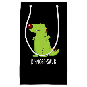 Sacola Para Presentes Pequena Dinossauro Engraçado Dinossauro Escuro BG
