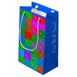 Sacola Para Presentes Pequena Disias Coloridas Personalizadas Abstrato Arte Flor