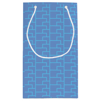 Sacola Para Presentes Pequena Diversão e padrão geométrico colorido brilhante