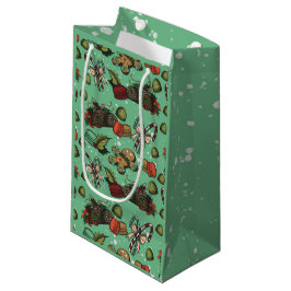 Sacola Para Presentes Pequena Doçuras de Feriado - Menta (Cor)