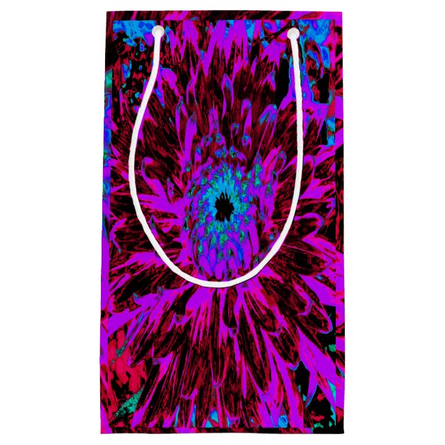 Sacola Para Presentes Pequena Dramson Red, Purple e Black Dahlia (Frente)