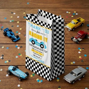 Sacola Para Presentes Pequena Duas Corridas Rápidas de Carros Festa de Aniversár