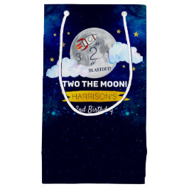 Sacola Para Presentes Pequena Duas Festas De segundo aniversário Da Lua
