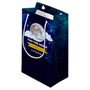 Sacola Para Presentes Pequena Duas Festas De segundo aniversário Da Lua
