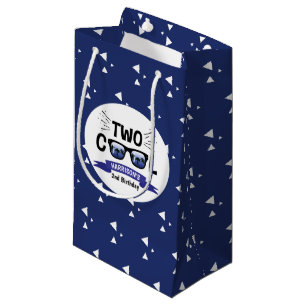 Sacola Para Presentes Pequena Duas Festas de segundo aniversário de Meninos Lega