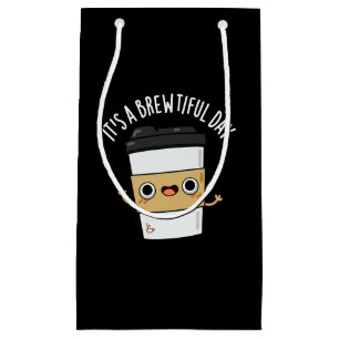 Sacola Para Presentes Pequena É um dia de luto, café engraçado, trocadilho escur