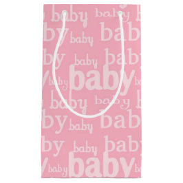 Sacola Para Presentes Pequena É uma festa de Chá de fraldas Rosa Menina