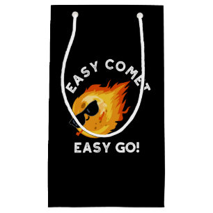 Sacola Para Presentes Pequena Easy Comet Easy Go Engraçado Astronomia Pun Dark B
