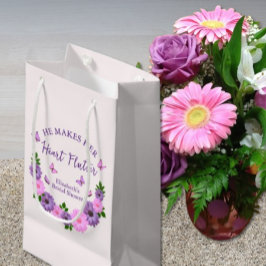 Sacola Para Presentes Pequena Ele Faz Seu Coração Bater Asa Bridal Shower