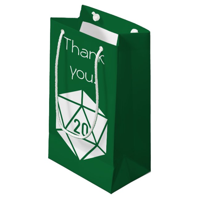 Sacola Para Presentes Pequena Elegância de Mesa em Saco de Presente Verde (Frente inclinada)