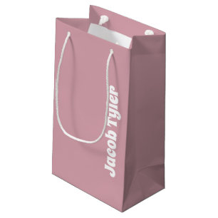 Sacola Para Presentes Pequena Elegância Mudada - Pequeno Rosa de Nome para Prese