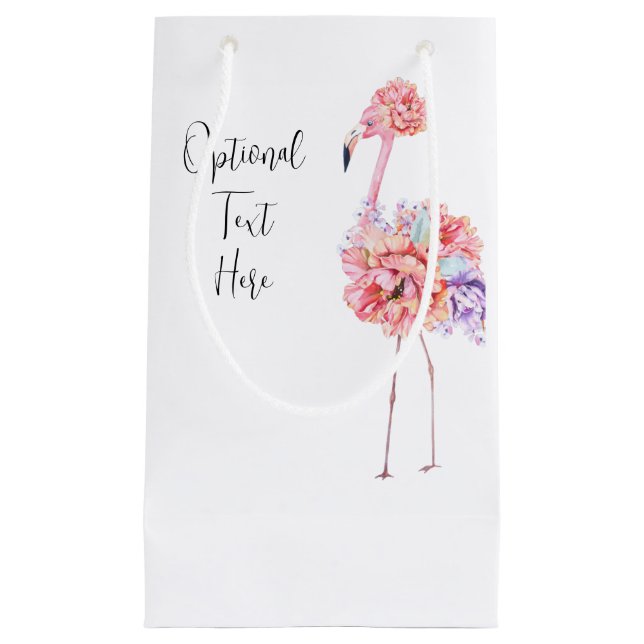 Sacola Para Presentes Pequena Elegant Flamingo Gift Bag (Frente)