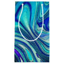 Sacola Para Presentes Pequena Elegante Aquamarine Paua Rainbow Shell Inspirado