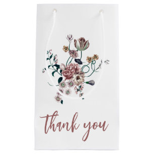 Sacola Para Presentes Pequena Elegante Wildflower Boho