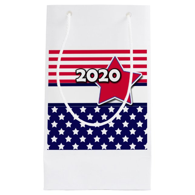 Sacola Para Presentes Pequena Eleições na América, 2020, eleições, personalizada (Frente)