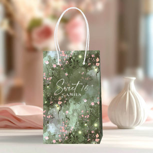 Sacola Para Presentes Pequena Encantado Garden Sweet 16 Pink ID1163