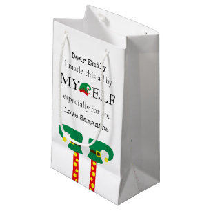 Sacola Para Presentes Pequena Engraçado eu fiz isso pelo meu nome