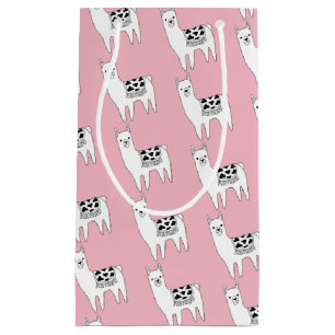 Sacola Para Presentes Pequena Esboço moderno na moda do lama