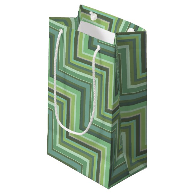 Sacola Para Presentes Pequena Escada verde-oliva (Frente inclinada)
