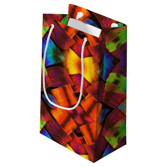 Sacola Para Presentes Pequena Escalas de Borboleta de Presente Sm (Verso inclinado)