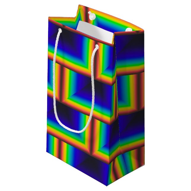 Sacola Para Presentes Pequena Escalas quadradas de espectro solar (Frente inclinada)
