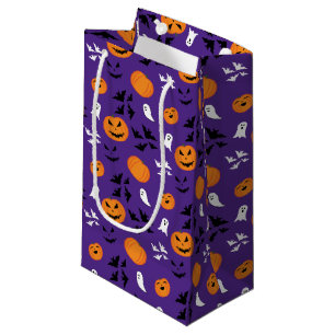 Sacola Para Presentes Pequena Esfregões de abóboras do Halloween morcegos divert