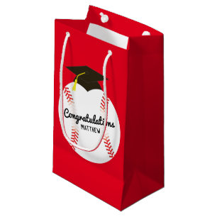 Sacola Para Presentes Pequena Esportes de Festa de formatura de beisebol