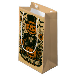 Sacola Para Presentes Pequena Esqueleto em uma Bolsas favorita do partido Tuxedo