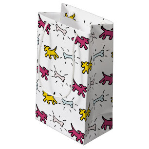 Sacola Para Presentes Pequena Estilo de Grafite do Osso do Cão Escolher Cor M Pr