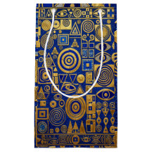 Estilo Klimt Azul+Ouro Renascimento Egípcio
