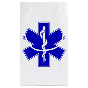 Sacola Para Presentes Pequena Estrela da Vida Emblema Médico de Emergência