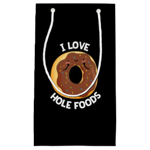 Sacola Para Presentes Pequena Eu Amo Comidas Engraçadas Rosquinha Engraçada Belo