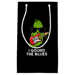 Sacola Para Presentes Pequena Eu Chorei O Blues Engraçado Veggie Pun Dark BG