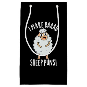Sacola Para Presentes Pequena Eu Faço Más Ovelhas Sopro Engraçados Animal Pun Da