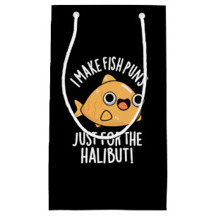 Sacola Para Presentes Pequena Eu Faço Peixes Apenas Para O Halibut Engraçado Pun