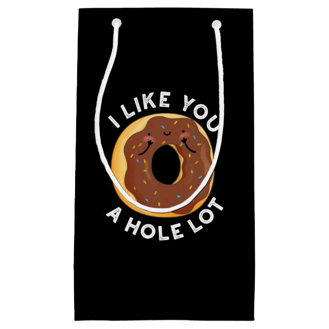 Sacola Para Presentes Pequena Eu Gosto De Você Um Burro Muito Engraçado Rosquinh (Frente)