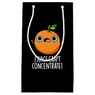 Sacola Para Presentes Pequena Eu suco não consigo me concentrar em laranja-escur