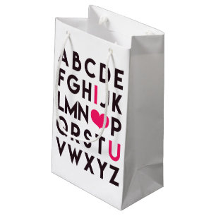 Sacola Para Presentes Pequena EU TE AMO - as bolsas românticas do presente do