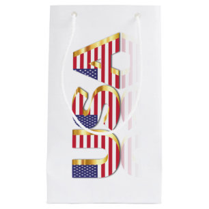 Sacola Para Presentes Pequena EUA - Estados Unidos da América - Flag -