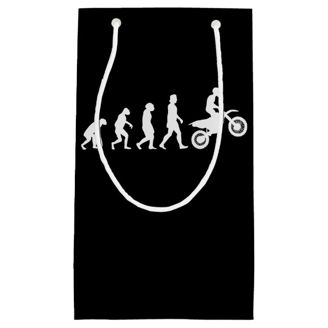 Sacola Para Presentes Pequena Evolução Motocross (Frente)