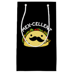 Sacola Para Presentes Pequena Excelente e Excelente Taco Pun Dark BG