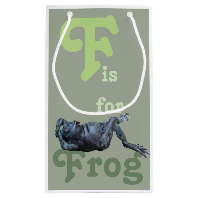 Sacola Para Presentes Pequena F é para o sapo (Verso)