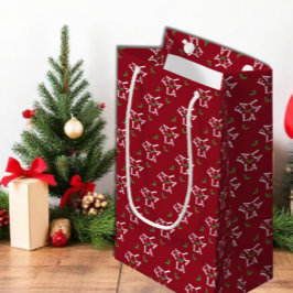 Sacola Para Presentes Pequena Fa La Festiva Holly Christmas